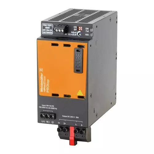 Weidmuller POWER SUPPLY, AC-DC, 24V, 20A, 2467000000