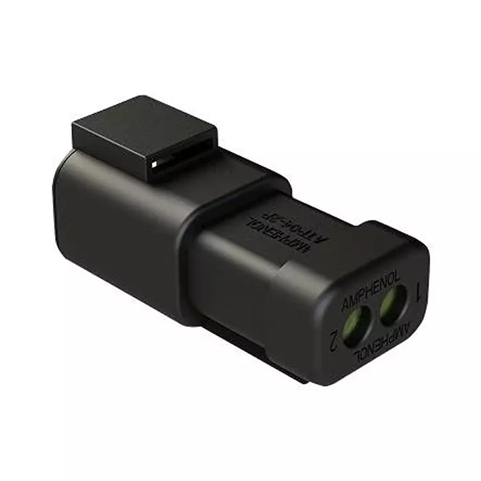 AMPHENOL SINE/TUCHEL AUTOMOTIVE HOUSING, RCPT, 2POS, 25A, BLK, ATP04-2P-MM01BLK