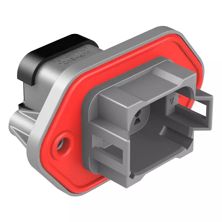 AMPHENOL SINE/TUCHEL RCPT HOUSING, 8POS, THERMOPLASTIC, GREY, AT04-08PA-PM13