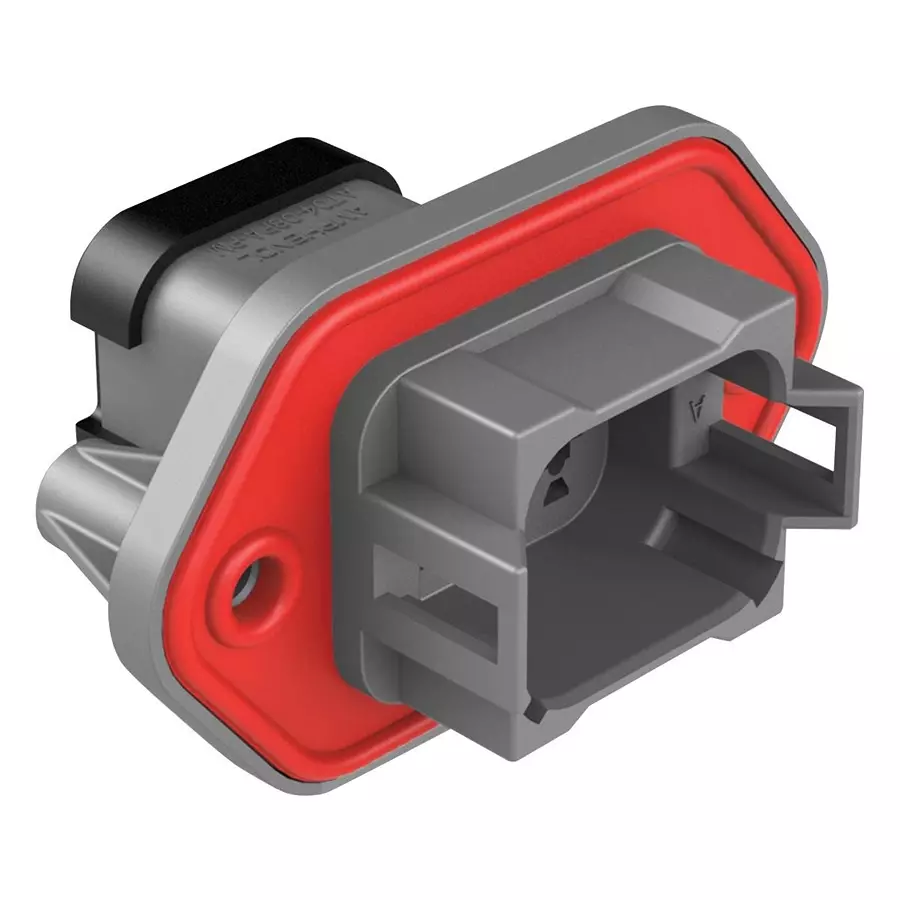 AMPHENOL SINE/TUCHEL RCPT HOUSING, 8POS, THERMOPLASTIC, GREY, AT04-08PA-PM14
