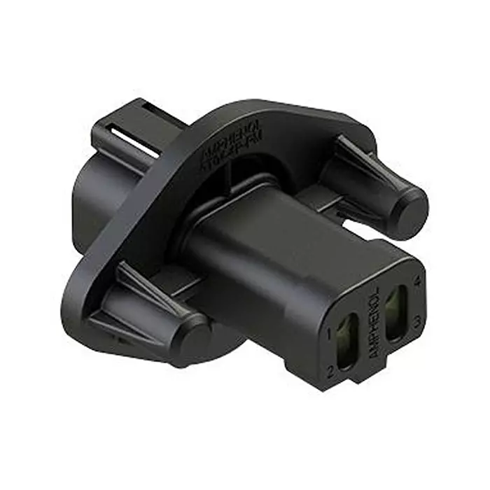 AMPHENOL SINE/TUCHEL RCPT HOUSING, 4POS, THERMOPLASTIC, BLK, AT04-4P-PM14