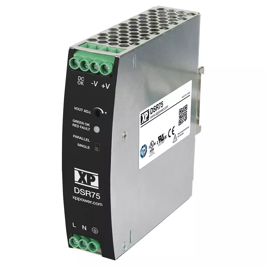 XP POWER POWER SUPPLY, AC-DC, 24V, 3.2A, DSR75PS24