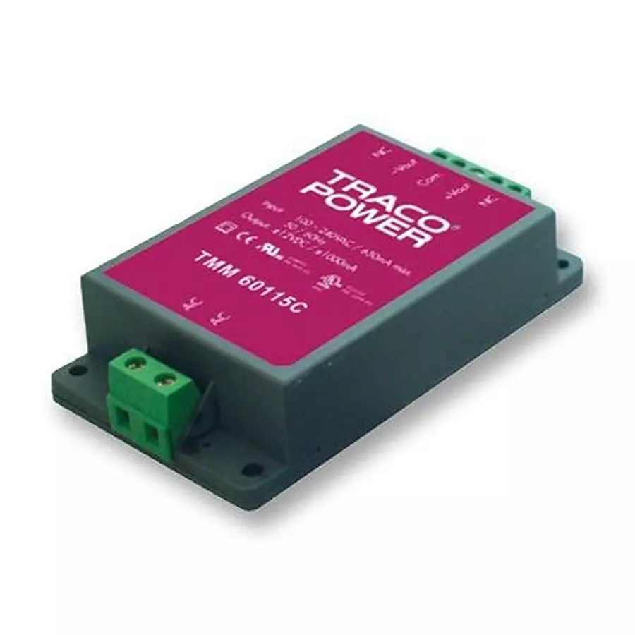 TRACO POWER POWER SUPPLY, AC-DC, MEDICAL, 24V, 2.5A, TMM 60124C