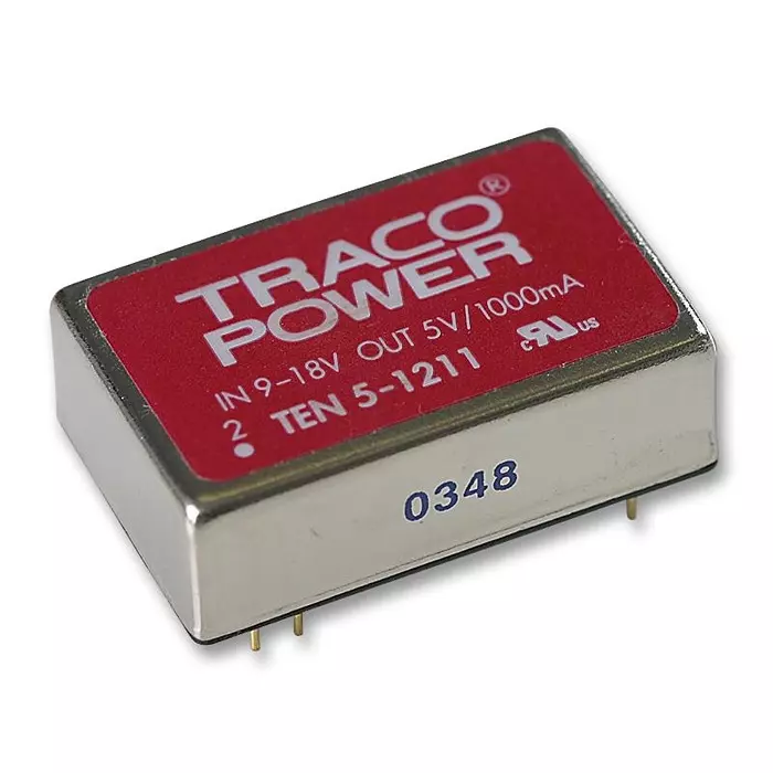 TRACO POWER CONVERTER, DC-DC, 5V, 5W, TEN 5-1211