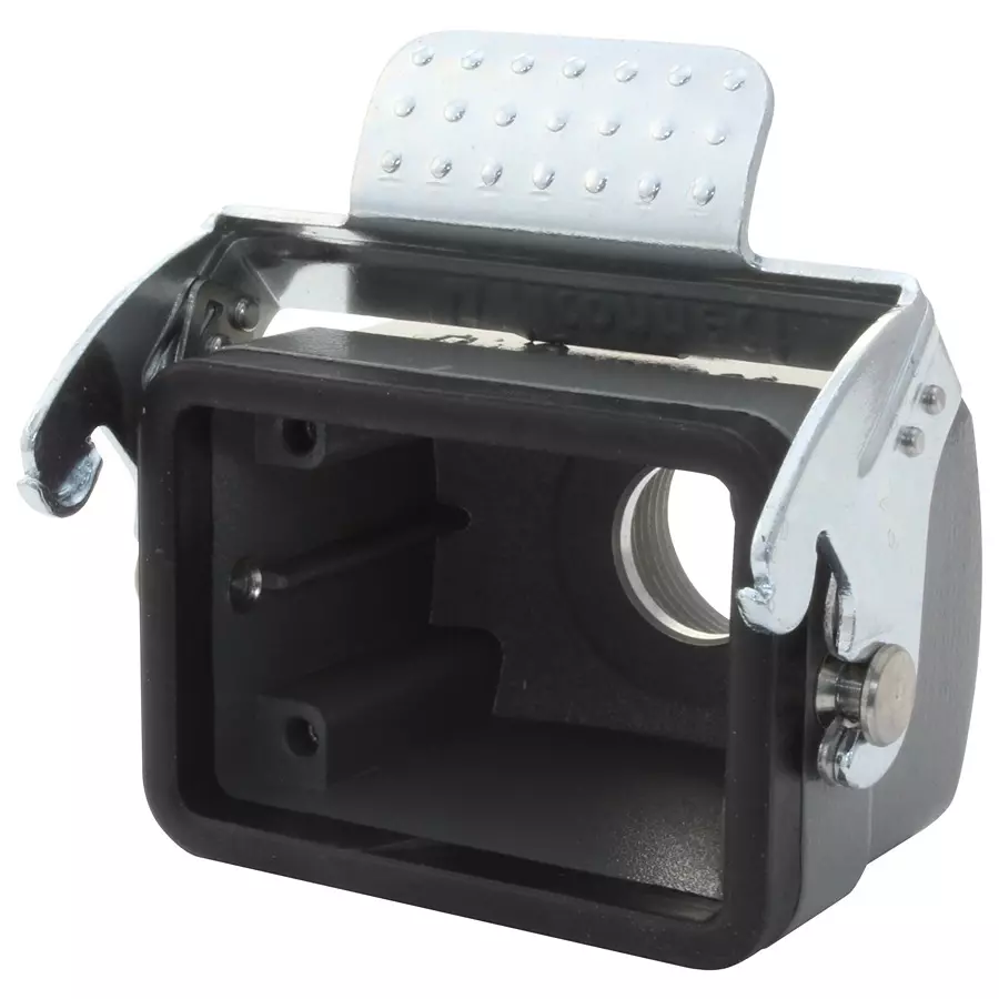 MOLEX Heavy Duty Hoods / Housings / Bases HOOD, TOP ENTRY, 6B, 1 LEVER 93601-0907
