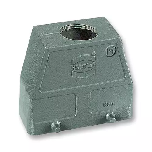 Harting Heavy Duty Hoods / Housings / Bases HOOD, 16B, TOP ENTRY, ALUMINIUM, 19 30 016 0428