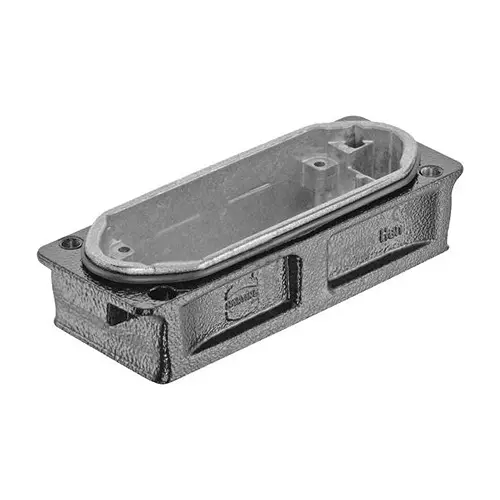 Harting Heavy Duty Hoods / Housings / Bases HEAVY DUTY BASE, SCREW, SIZE 16B, ALUM, 09405160311