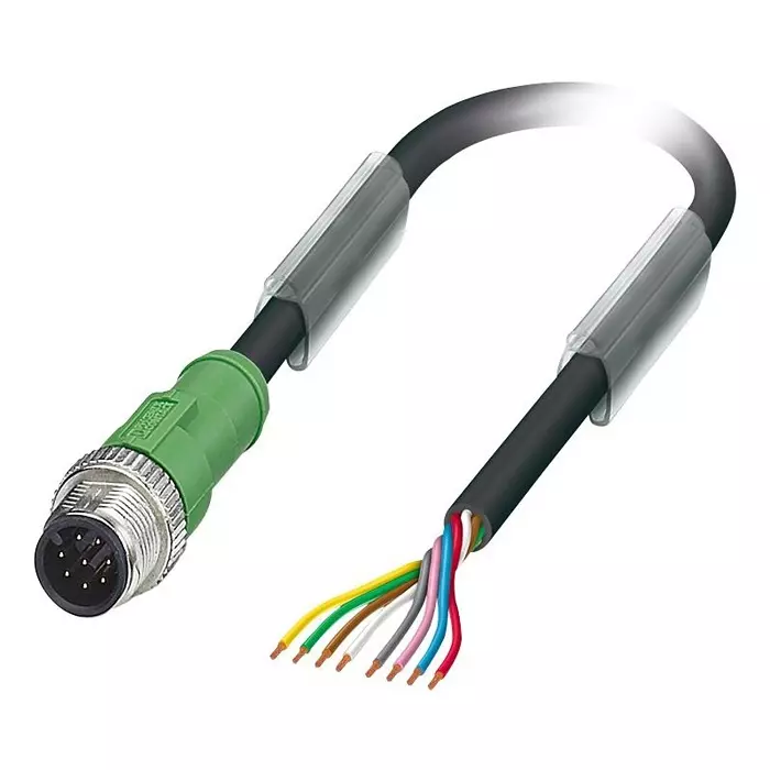 Phoenix Contact Sensor Cable Assemblies SENSOR CORD, 8P, M12 PLUG-FREE END, 3M, 1522503