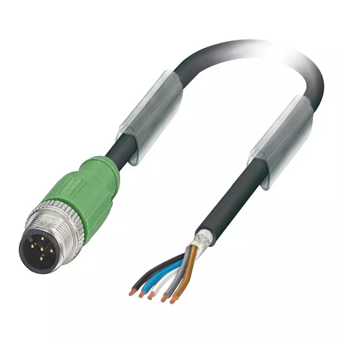Phoenix Contact Sensor Cable Assemblies SENSOR CORD, 5P, M12 PLUG-FREE END, 1.5M, 1682728