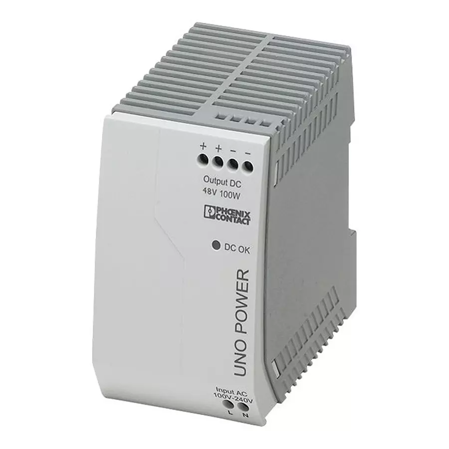 Phoenix Contact AC / DC DIN Rail Mount Power Supplies POWER SUPPLY, AC-DC, 48V, 2.1A, 2902996
