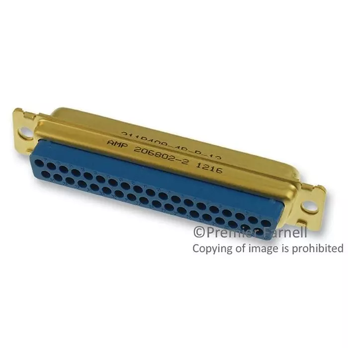 AMP - TE CONNECTIVITY CONNECTOR, HOUSING, D SUB, STANDARD, 37 POSITION, PLUG, 206802-2