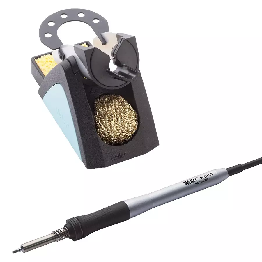 WELLER SOLDERING IRON, WT, 24V, 90W, EU/UK PLUG, WTP 90 SET