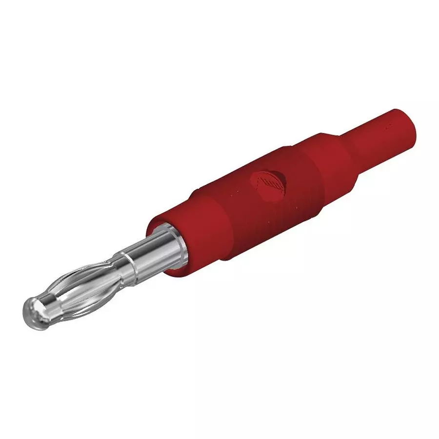 HIRSCHMANN CONN, BANANA, PLUG, 6A, SOLDER, RED, 973599101