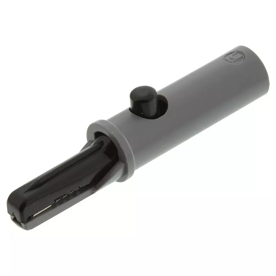 HIRSCHMANN CROCODILE CLIP, 6MM, GREY/BLACK, 6A, 930126100