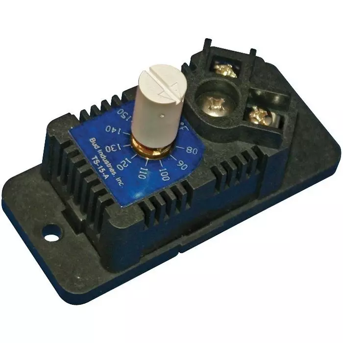 BUD INDUSTRIES TEMPERATURE CONTROLLER, NO, IP30, TS-15-A