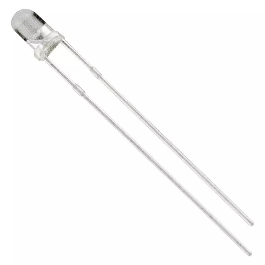 VCC LED, 3MM, WHITE, 2.5CD, 625NM, LTH3MM12VFR4400