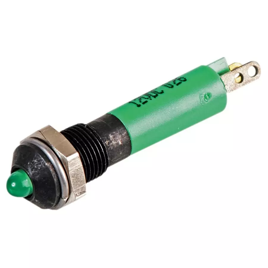 CML INNOVATIVE TECHNOLOGIES LED INDICATOR, 12V, GREEN, 19021251