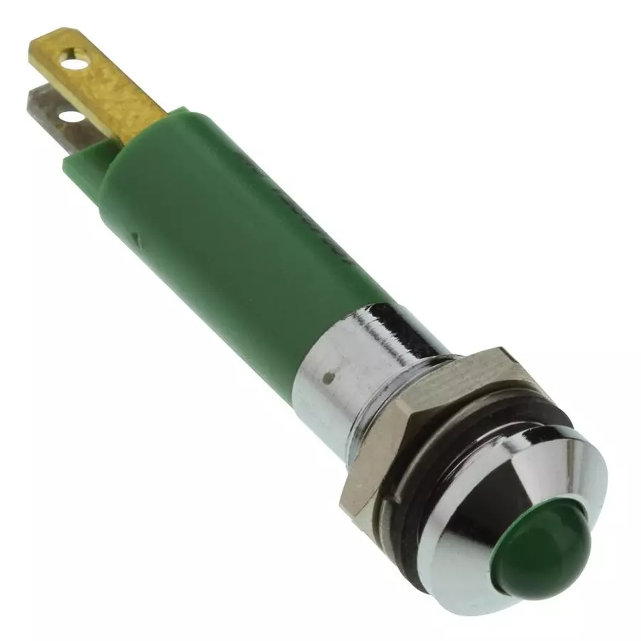 CML INNOVATIVE TECHNOLOGIES LED INDICATOR, 12V, GREEN, 19040251