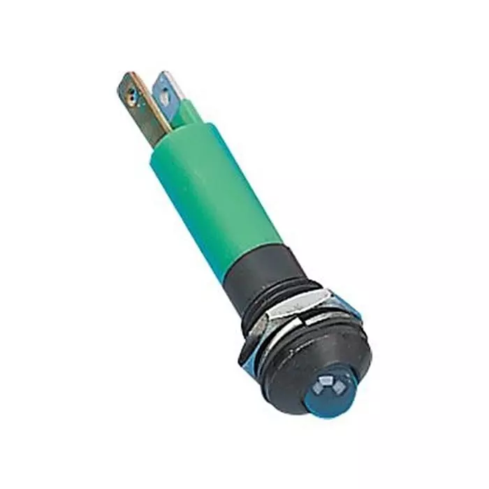 CML INNOVATIVE TECHNOLOGIES LED, M8, 24V, BLACK CHROME, GREEN, 190A1351