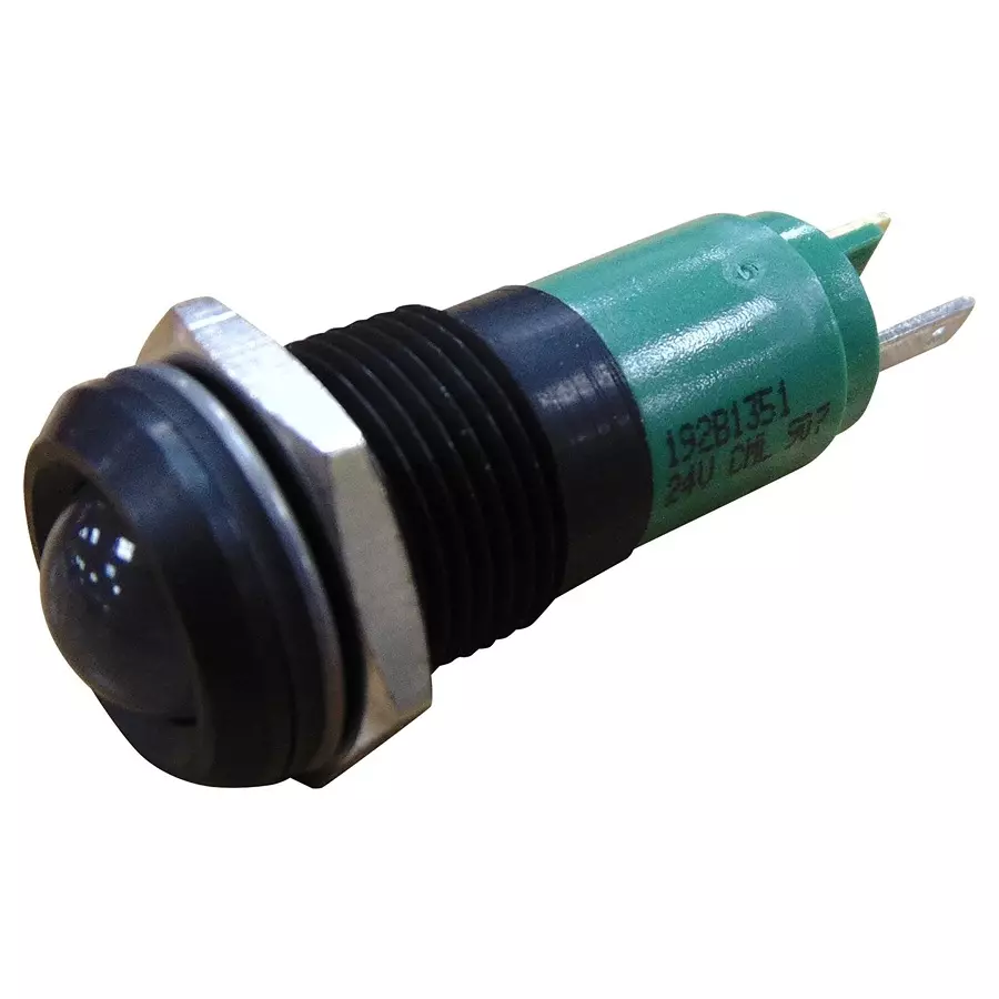 CML INNOVATIVE TECHNOLOGIES LED, M14, 24VDC, BLK CHROME, GREEN, 192B1351