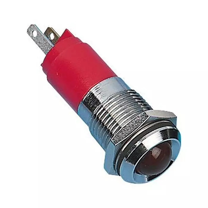 CML INNOVATIVE TECHNOLOGIES LED INDICATOR, 24VDC, SATIN, RED, 192A0350