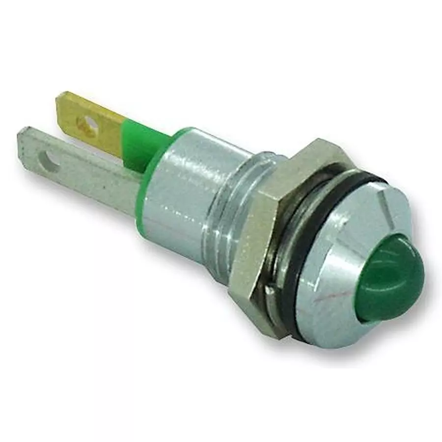 CML INNOVATIVE TECHNOLOGIES LED INDICATOR, 8MM, GREEN, 19040051