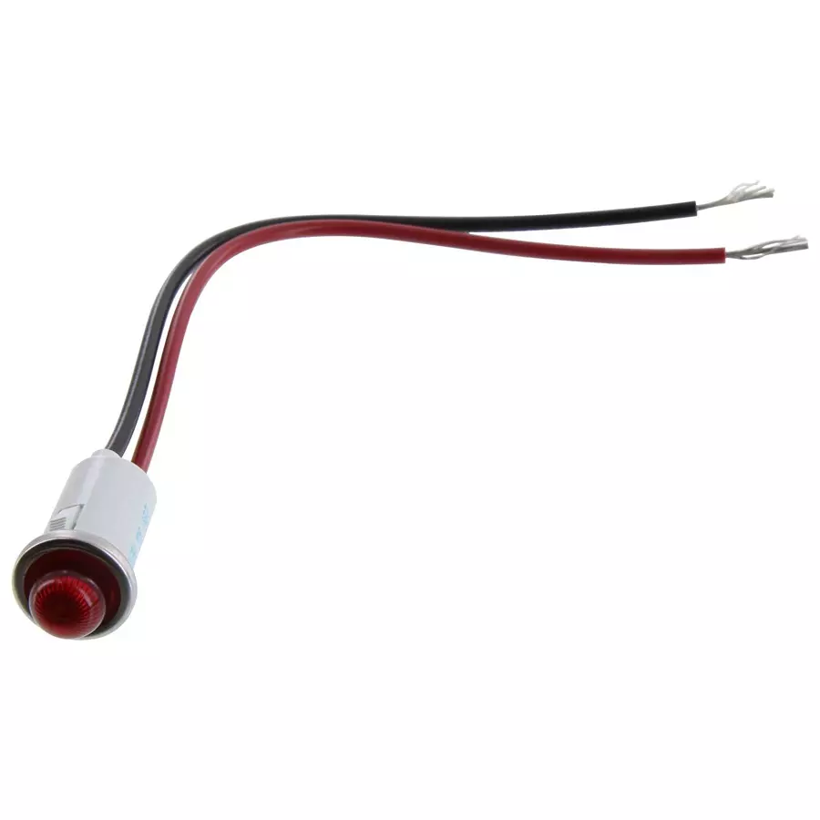 WAMCO Panel Mount Indicator, Led, 12.7Mm, Red, 28V, WL-1091M1-24V