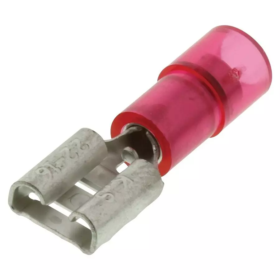 HOFFMAN PRODUCTS Terminal, Female Disconnect, 0.25In, Red, FNDDF2216T-250A (Pack of 100)