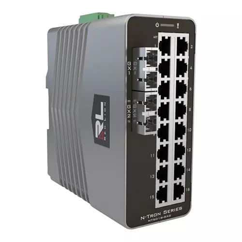 RED LION CONTROLS ETHERNET SWITCH, VDC, 18 PORT, 40KM, NT-5018-GX2-SC40