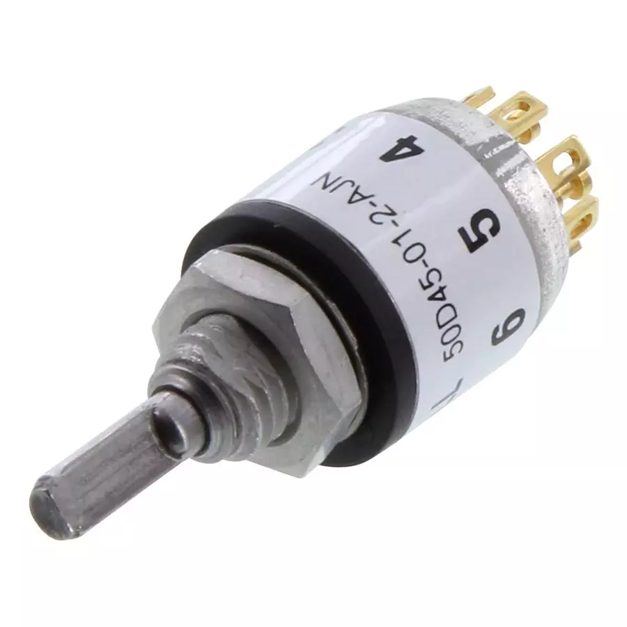 GRAYHILL SWITCH, ROTARY, DP4T, 200mA, 220V, 50D45-01-2-AJN