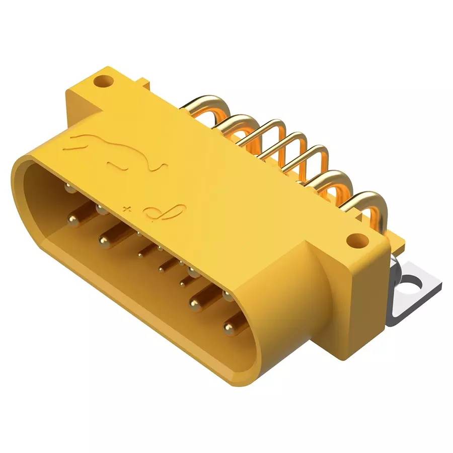POSITRONIC RECT PWR CONN, R/A PLUG, 17POS, THT, GFSH89M47B/AA