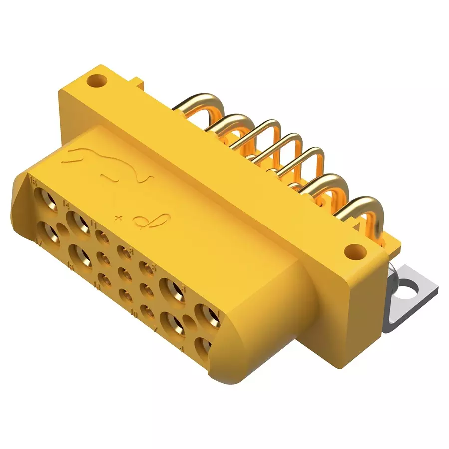 POSITRONIC RECT PWR CONN, R/A RCPT, 17POS, THT, GFSH89F47B/AA