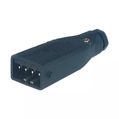 HIRSCHMANN POWER CONN, PLUG, 4+PE, SCREW, CABLE, STAS 4 N SCHWARZ/BLACK