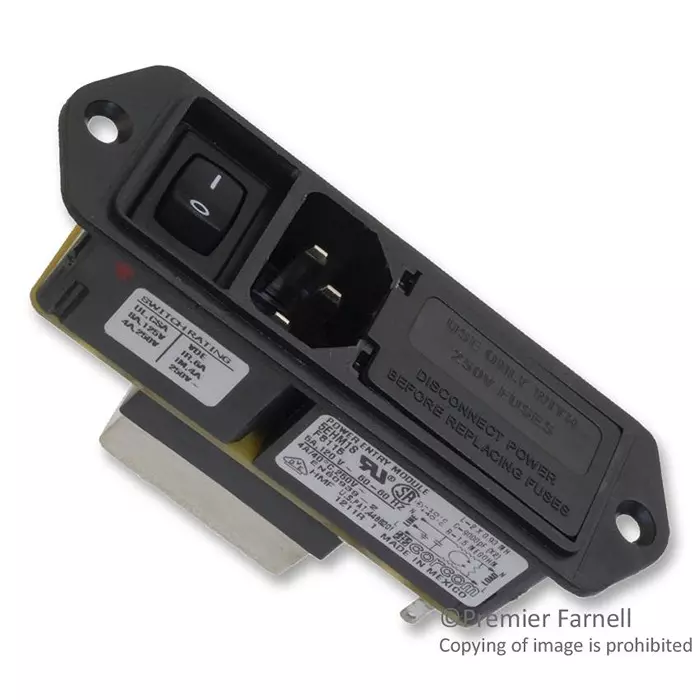 CORCOM - TE CONNECTIVITY POWER ENTRY MODULE, PLUG, 5A, 5EHM1S.