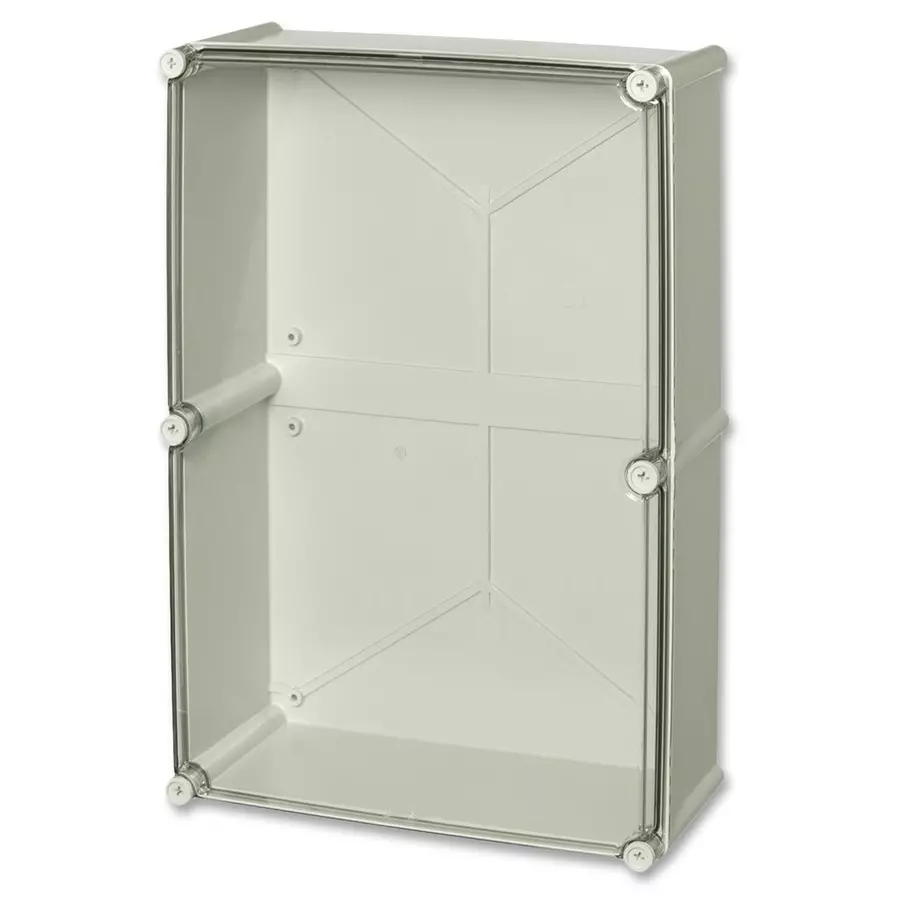 FIBOX ENCLOSURE, PC, GRY, CLR LID, 560X380X180, PC 5638 18 T ENCLOSURE