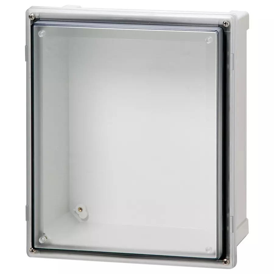 FIBOX ENCLOSURE, JUNCTION BOX, PC, GREY/CLEAR, AR16148SCT