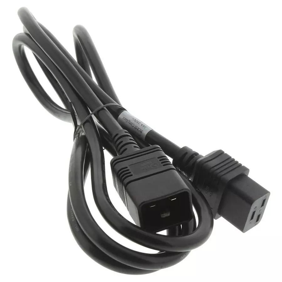 VOLEX POWER CORD, IEC320-C20, 2.5M, 16A, BLACK, 2136H