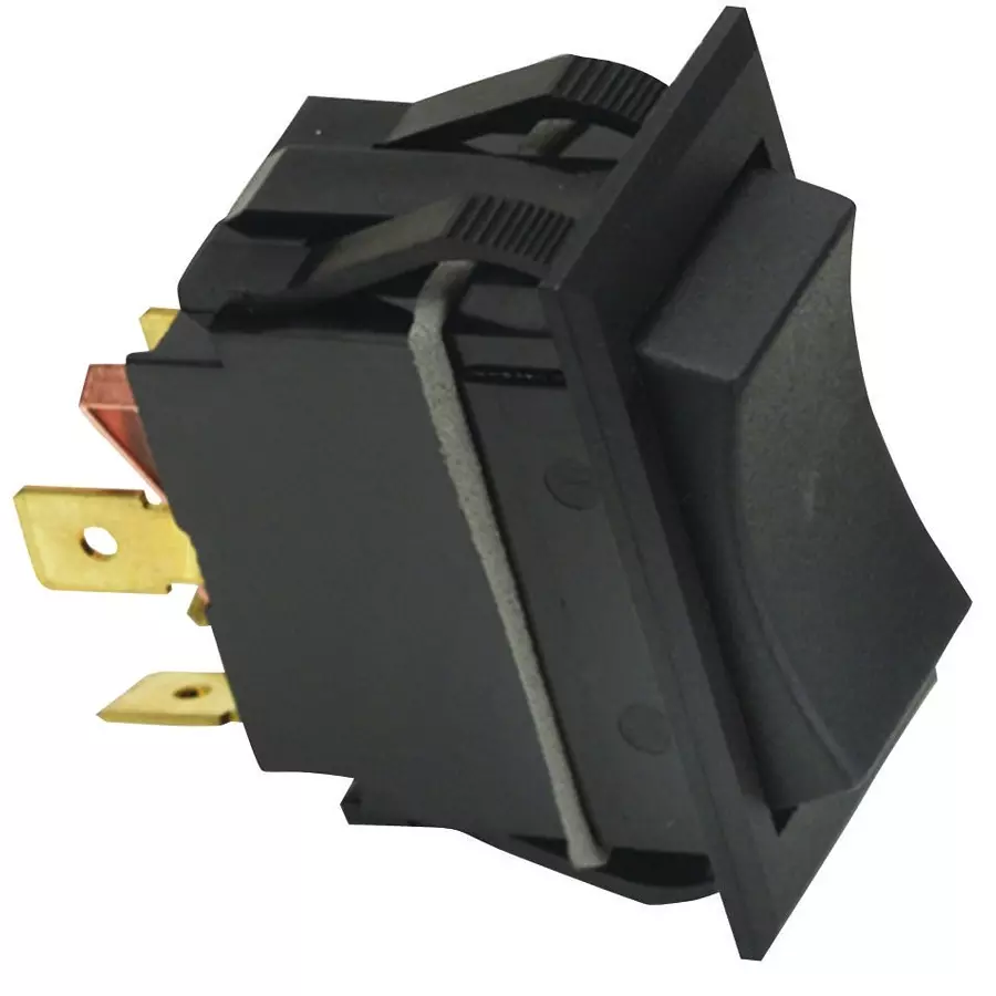 CARLING TECHNOLOGIES SWITCH, ROCKER, SPST, 15A, 250V, BLACK, TIGA51-6S-BL-NBL