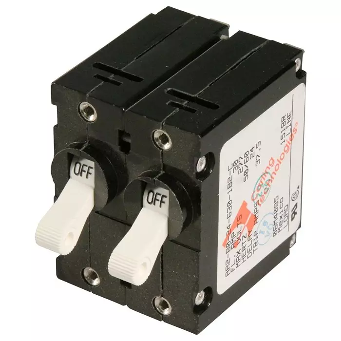 CARLING TECHNOLOGIES CIRCUIT BREAKER, HYDROMAGNETIC, 2P, 277V, 30A, AA2-B0-24-630-1B2-C