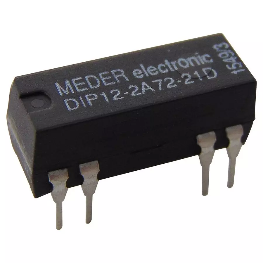STANDEXMEDER RELAY, REED, DPST-NO, 200V, 0.5A, THT, DIP12-2A72-21D