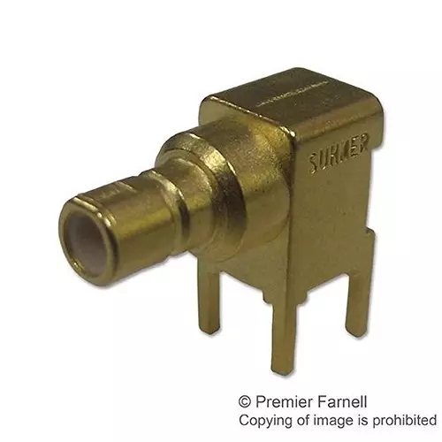 HUBER+SUHNER RF COAXIAL, SMB, JACK, 50 OHM, PCB, 85"SMB-Z50-0-19/111"NH