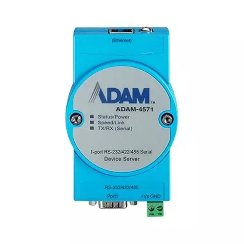 ADVANTECH SERIAL DEVICE SERVER, 2PORT, 10/100MBPS, ADAM-4571-CE.