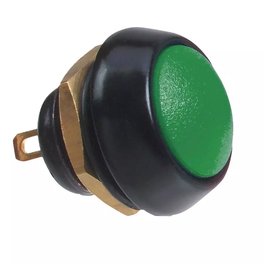 ITW SWITCHES SWITCH, SPNO, GREEN, 0.4A, 125V, SOLDER, 59-113