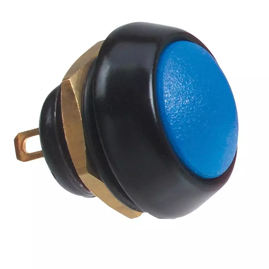 ITW SWITCHES SWITCH, SPST, 0.4A, 32VAC, ROUND, BLUE, 59-116