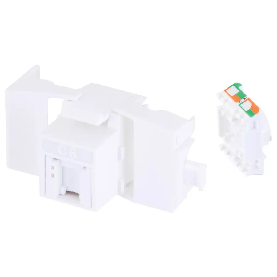 L-COM RJ45 CONN, KEYSTONE, JACK, 8P8C, 1PORT, RJTLC6-POE