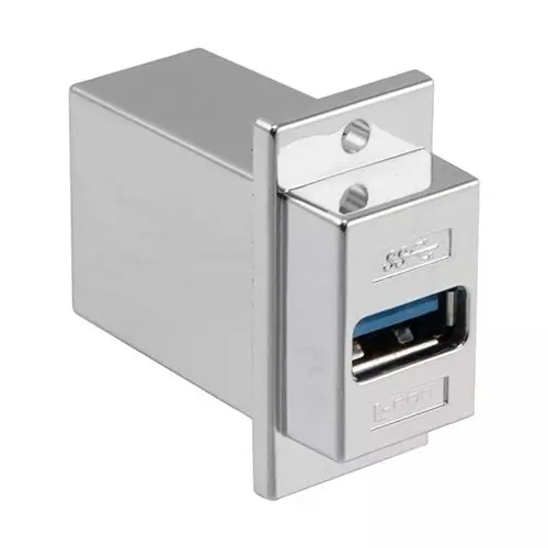 L-COM USB COUPLER, 3.0 TYPE A RCPT-B RCPT/SHLD, ECF504-3AB-S