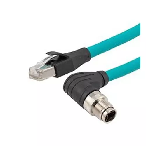 L-COM CABLE ASSY, M12 R/A PLUG-RJ45 PLUG/3.3 , TRG613-T6T-1M