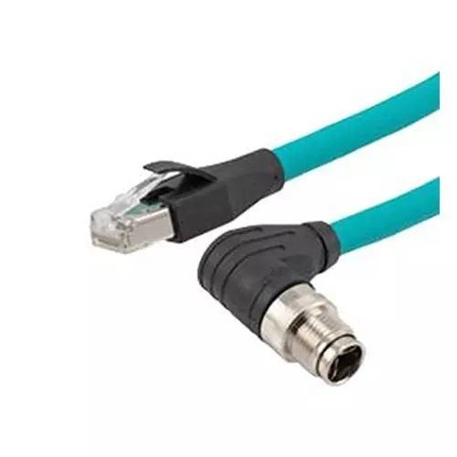 L-COM CABLE ASSY, M12 R/A PLUG-RJ45 PLUG/9.8 , TRG613-T6T-3M