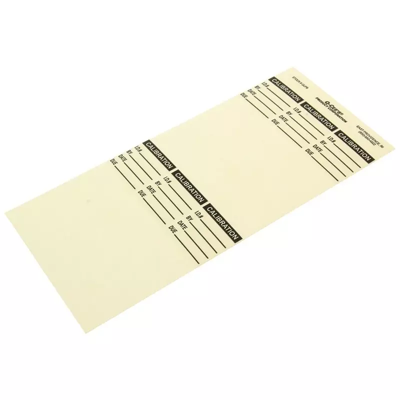 TE CONNECTIVITY Calibration Labels, Wrap-Around, Vinyl, 76.2Mm W, Qup6Bk (Pack of 60)