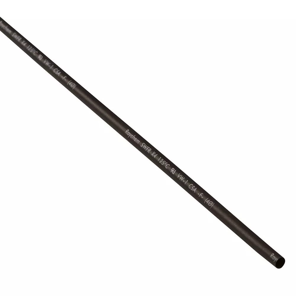 TE CONNECTIVITY Heat-Shrink Tubing, 2:1, Black, 3.8Mm, X4-3.5-0-Sp-Sm (Pack of 200)